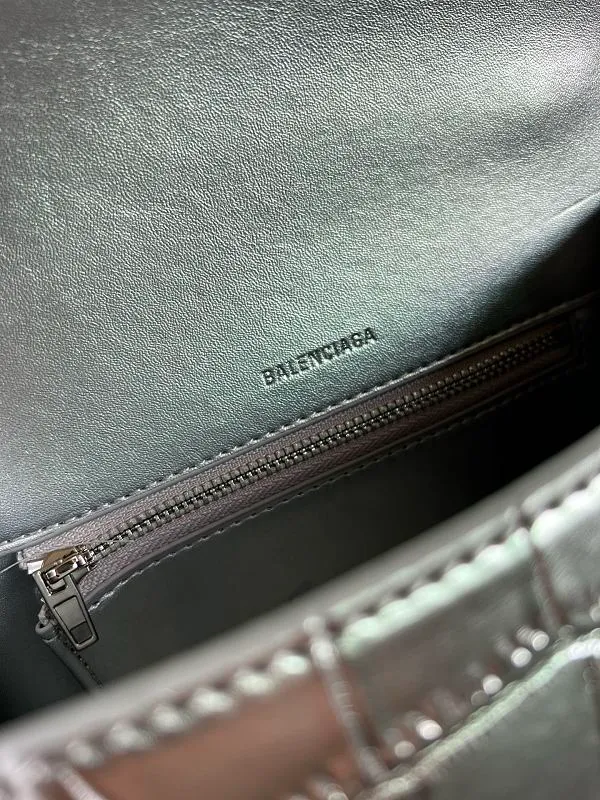All Categories Official Website "Brand Women's Bags" Women's Bags 💙 BALENCIAGA 2026 New BALENCIAGA Crocodile Pattern Buckle Hourglass Bag