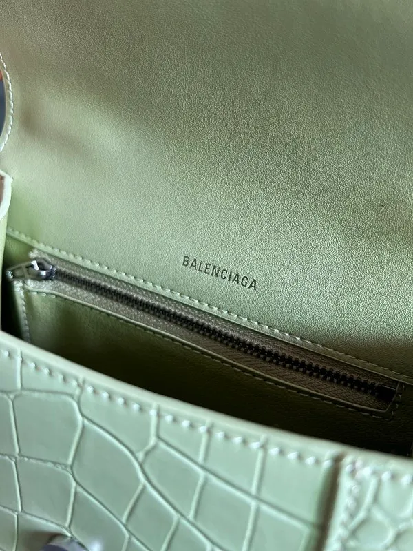 All Categories Official Website "Brand Women's Bags" Women's Bags 💙 BALENCIAGA 2026 New BALENCIAGA Crocodile Pattern Buckle Hourglass Bag