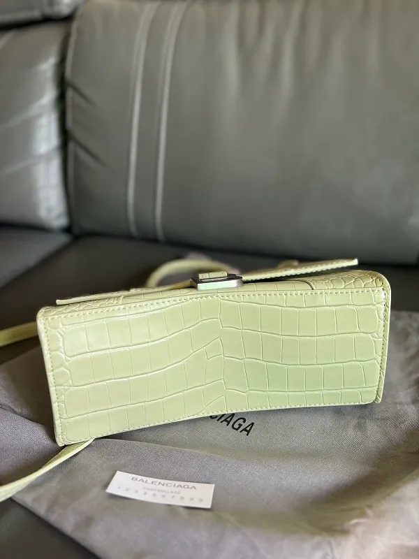 All Categories Official Website "Brand Women's Bags" Women's Bags 💙 BALENCIAGA 2026 New BALENCIAGA Crocodile Pattern Buckle Hourglass Bag