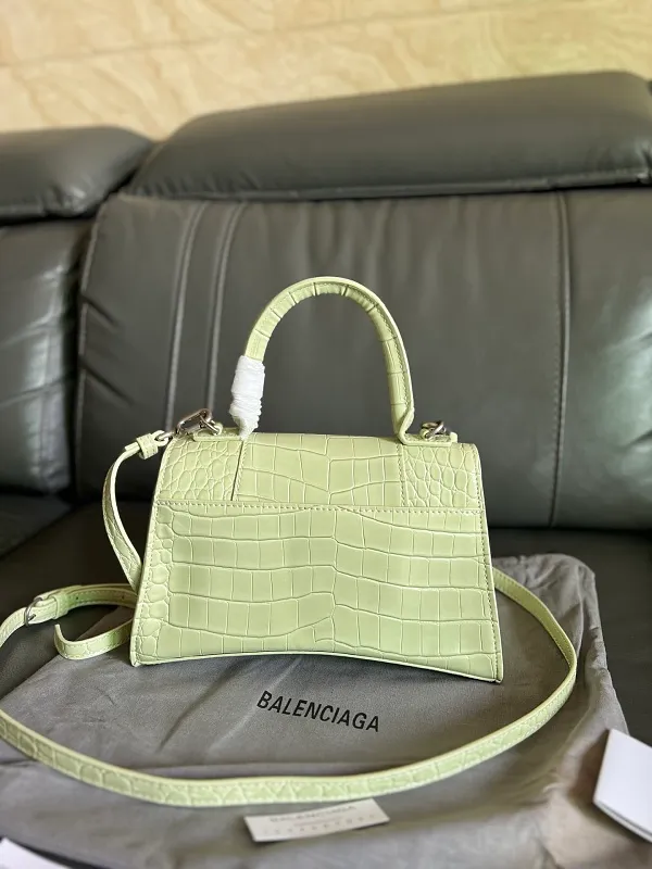 All Categories Official Website "Brand Women's Bags" Women's Bags 💙 BALENCIAGA 2026 New BALENCIAGA Crocodile Pattern Buckle Hourglass Bag