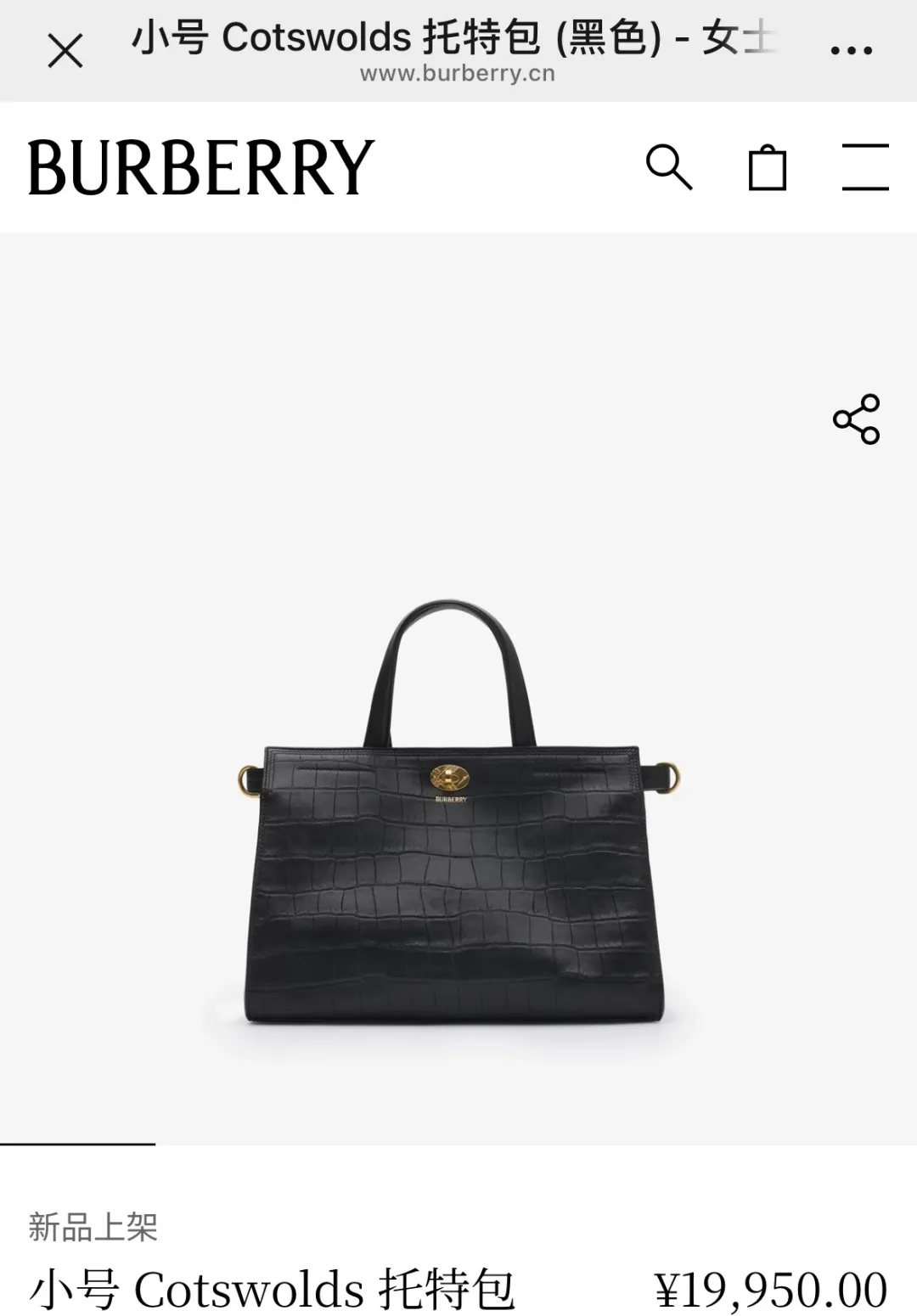 All Categories Burberry Women's Bags (Burberry) Burberry Special 3431 Crocodile Pattern