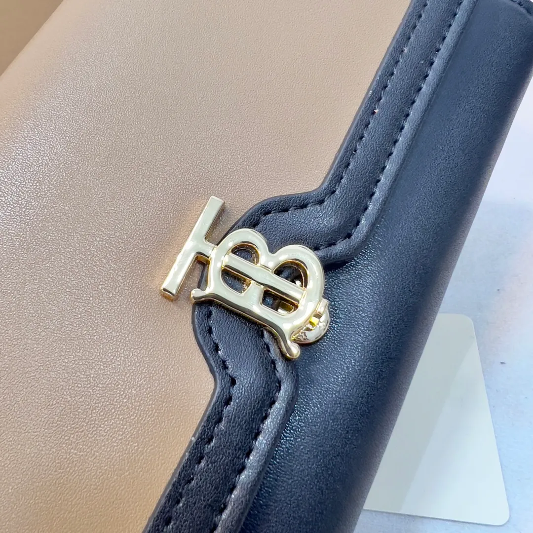 p190📯📯📯[Burberry•Burberry] original product🇮🇹~~🎉👉Slim long wallet, made of plain calfskin with vintage splicing design, equipped with multiple card slots; the snap buckle is engraved with the new brand logo. Gold hardware accessories, 👍counter quality, fine workmanship 💋Real shot📷, 🆔🆔1187 black, size 19.5cm*3cm*10cm*.
