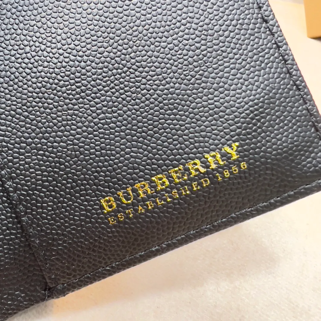 p170【Burberry·Burberry】original product🇮🇹～～🎉 Vintage flip short clip, with imported soft calf leather👍counter quality, fine workmanship💋actual photo📷,🆔🆔1182 black, size: 11.5cm*9.5cm*3cm