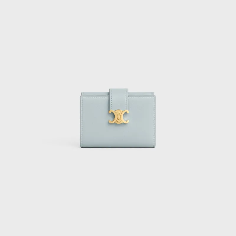 [Special grade pure steel hardware original leather] ¥780 VICTOIRE soft cow leather wallet/new model No.: 10M963GHH.38NO962 963 Glacier blue full leather Size: w10.5×8×2cm.