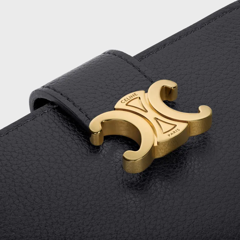 [Special grade pure steel hardware original leather] ¥660 ACCORDEON soft grained cow leather card holder/new model No.: 10N843GHH.38NO 842 843 Black full leather Size: w11×h7×d2.5cm