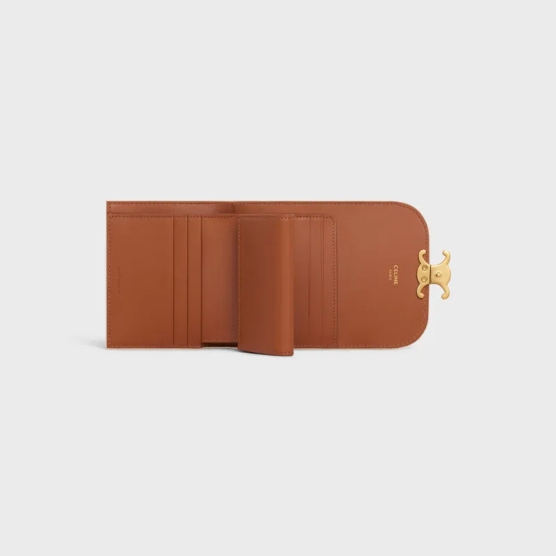 [Special grade pure steel hardware original leather] TRIOMPHE logo printed short wallet/2024 Xiaosai No.: 10D782CQH.04LU783 782 white/presbyopia