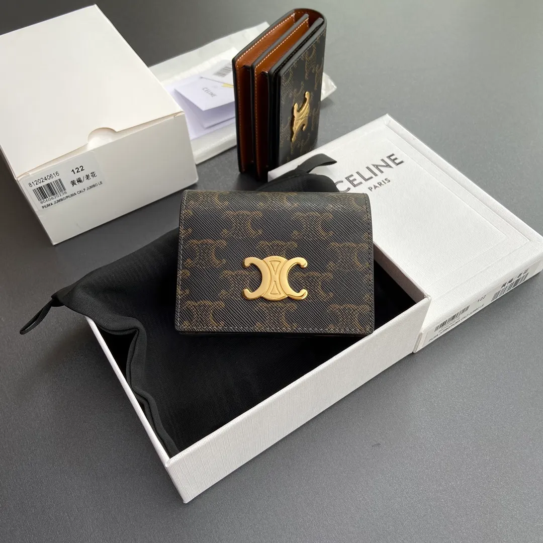 [Special grade pure steel hardware original leather] TRIOMPHE cow leather flip business card holder card holder/2024 small game No.: 10M123FOZ.38NO122 123 black full leather