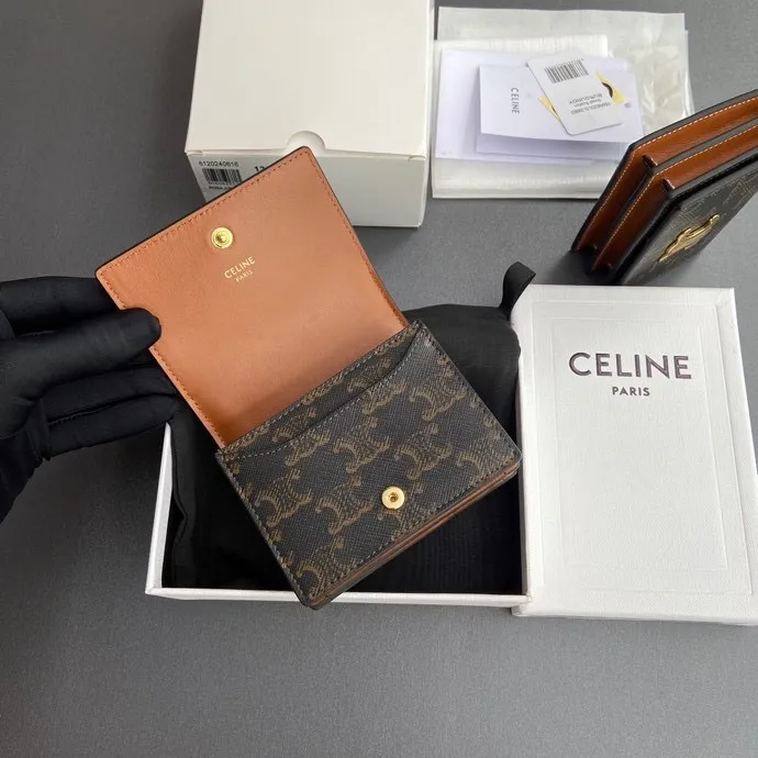 [Special grade pure steel hardware original leather] TRIOMPHE cow leather flip business card holder card holder/2024 small game No.: 10M123FOZ.38NO122 123 black full leather