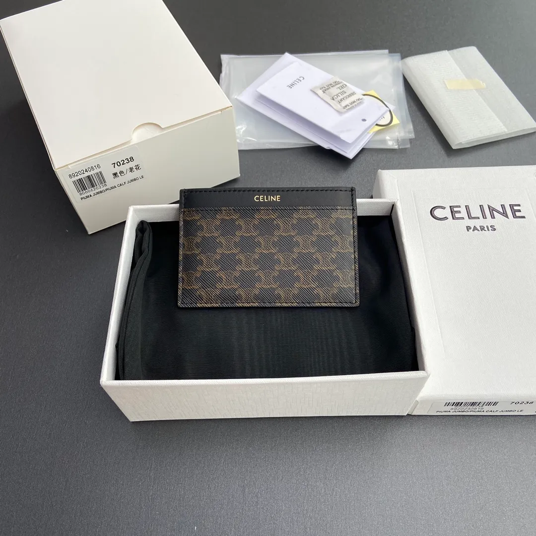 [Special grade pure steel hardware original leather] TRIOMPHE logo printed card holder/2024 small competition No.: 10B702BQ4.38NO 70238 black/presbyopia