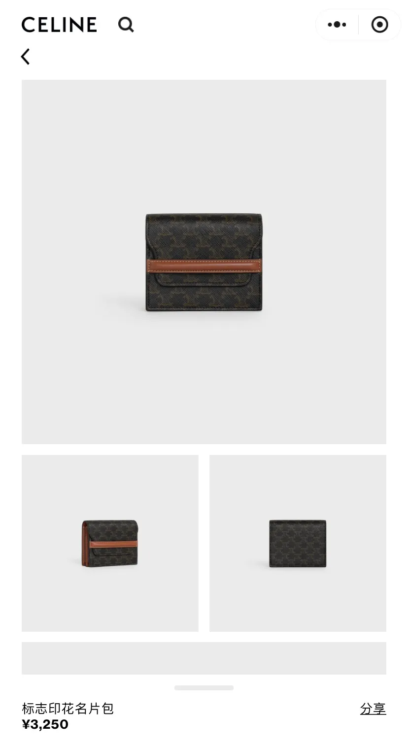 [Special grade imported original leather] TRIOMPHE logo printed card holder and business card holder/2024 Xiaosai No.: 10E242BZ904.LU 242 yellow brown/presbyopia