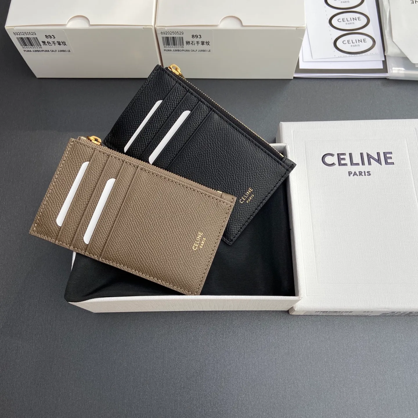 [Special grade pure steel hardware original leather] ¥480 ESSENTIALS zipper short card holder No.: 10J893BEL.10BL 893 Palm print full leather Size: w13×7.5×1cm Combination picture