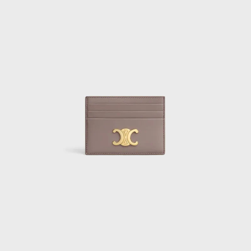 [Special grade pure steel hardware original leather] ¥460 TRIOMPHE bright cow leather card holder / No.: 10L832CQH.04LU833 833 Pebble full leather Size: w11×8cm
