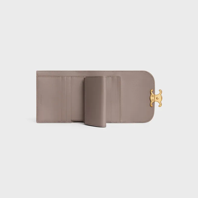 [Special grade pure steel hardware original leather] ¥700 TRIOMPHE bright cow leather wallet/No.: 10D782CQH.04LU782 783 Pebble full leather Size: w10.5×9×3cm.