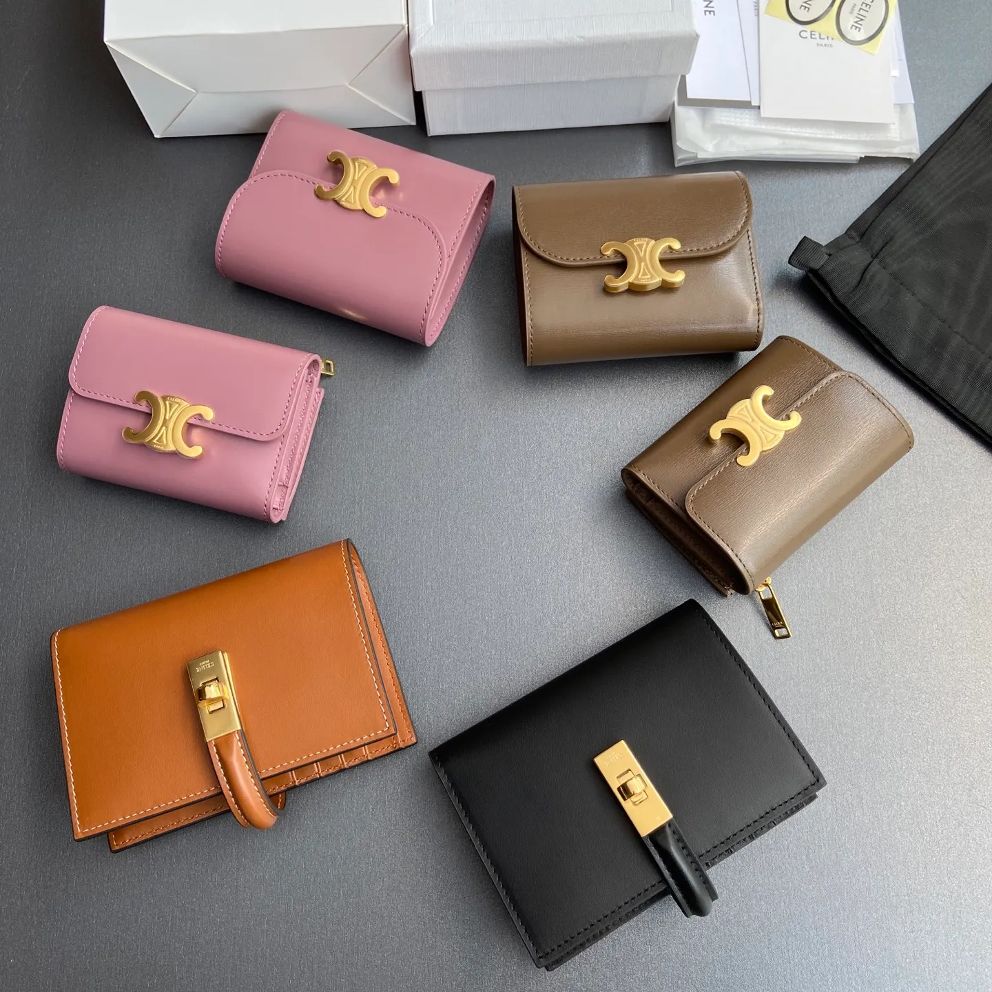 [Special grade pure steel hardware original leather] TRIOMPHE bright cow leather wallet / No.: 783 No.: 653 No.: 483 Combination picture