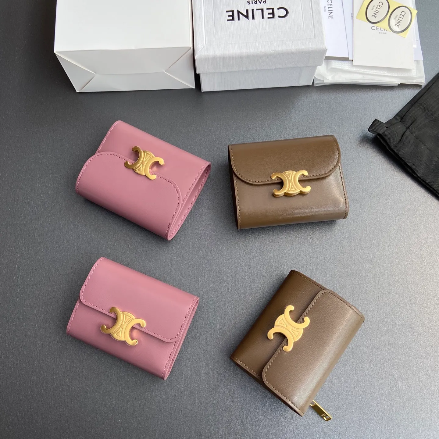 [Special grade pure steel hardware original leather] TRIOMPHE bright cow leather wallet / No.: 783 No.: 653 No.: 483 Combination picture