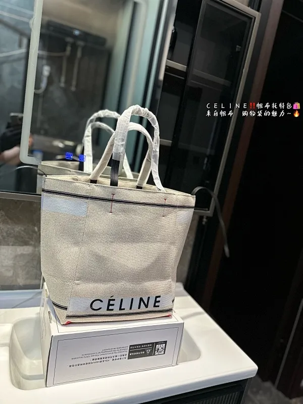 All Categories Official Website "Brand Women's Bags" Women's Bags 💙 Celine 2025 New Celine tote Beach Bag Canvas Bag Shopping Bag Mummy Bag