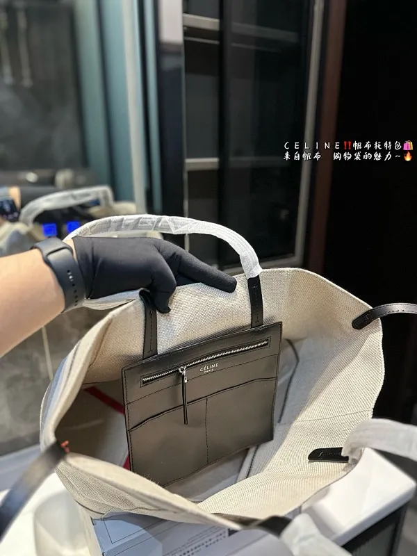 All Categories Official Website "Brand Women's Bags" Women's Bags 💙 Celine 2025 New Celine tote Beach Bag Canvas Bag Shopping Bag Mummy Bag