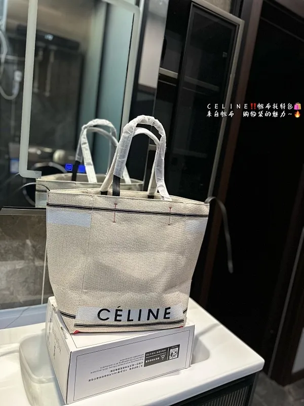 All Categories Official Website "Brand Women's Bags" Women's Bags 💙 Celine 2025 New Celine tote Beach Bag Canvas Bag Shopping Bag Mummy Bag