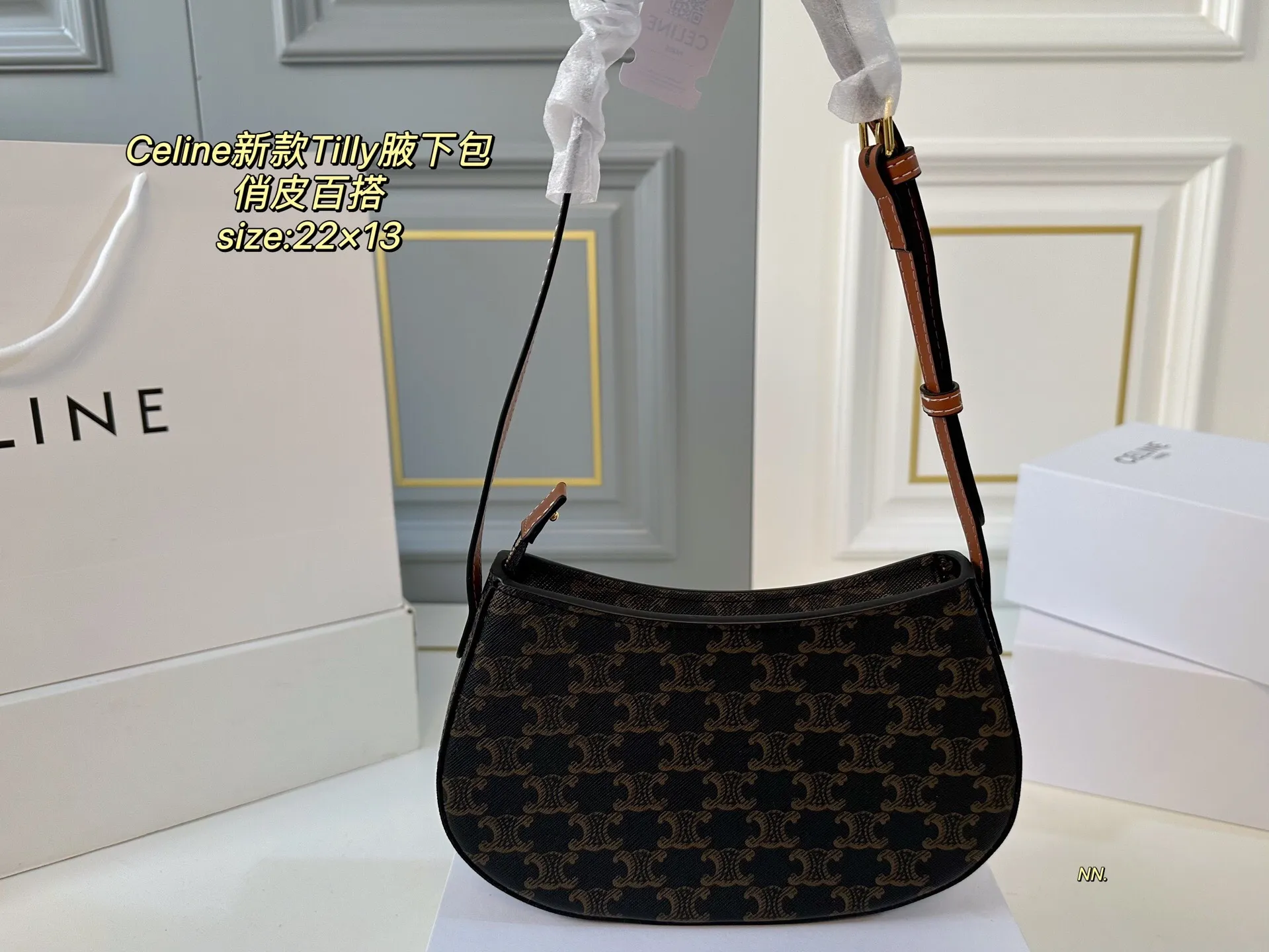 All Categories Official Website "Brand Women's Bags" Women's Bags 💙 Celine 2025 New Celine Tilly Underarm Bag