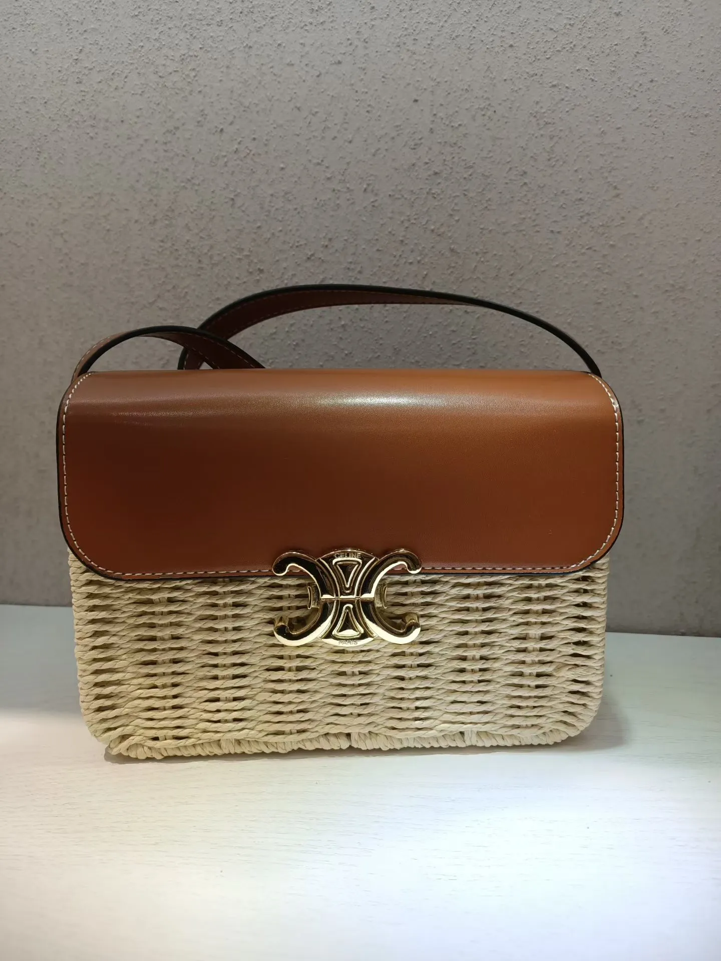 All Categories Official Website "Brand Women's Bags" Women's Bags 💙 Celine 2026 Official Website Celine Arc de Triomphe Series Straw Bags