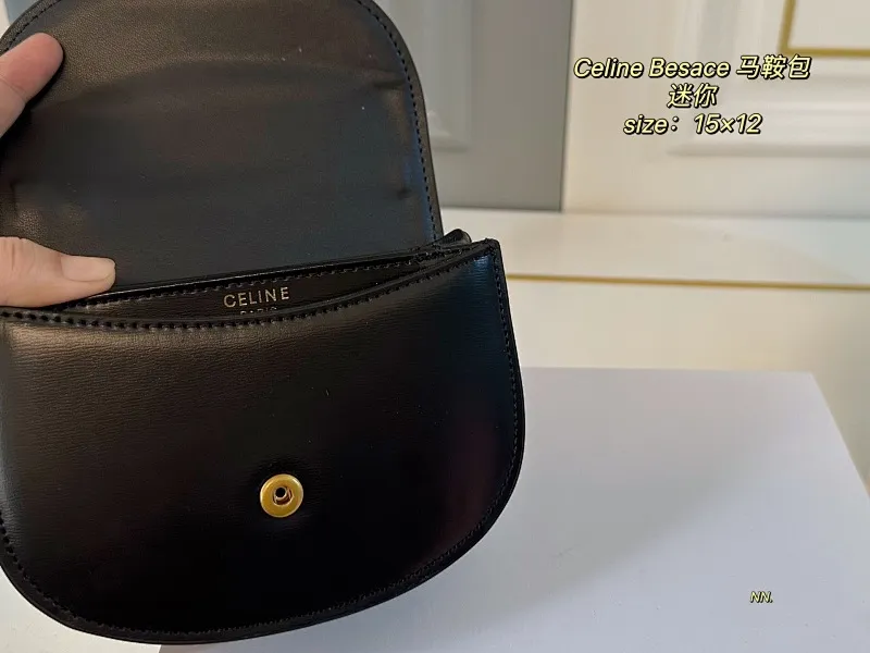 All Categories Official Website "Brand Women's Bags" Women's Bags 💙 Celine 2025 New CELINE Besace Arc de Triomphe Mini Saddle Bag