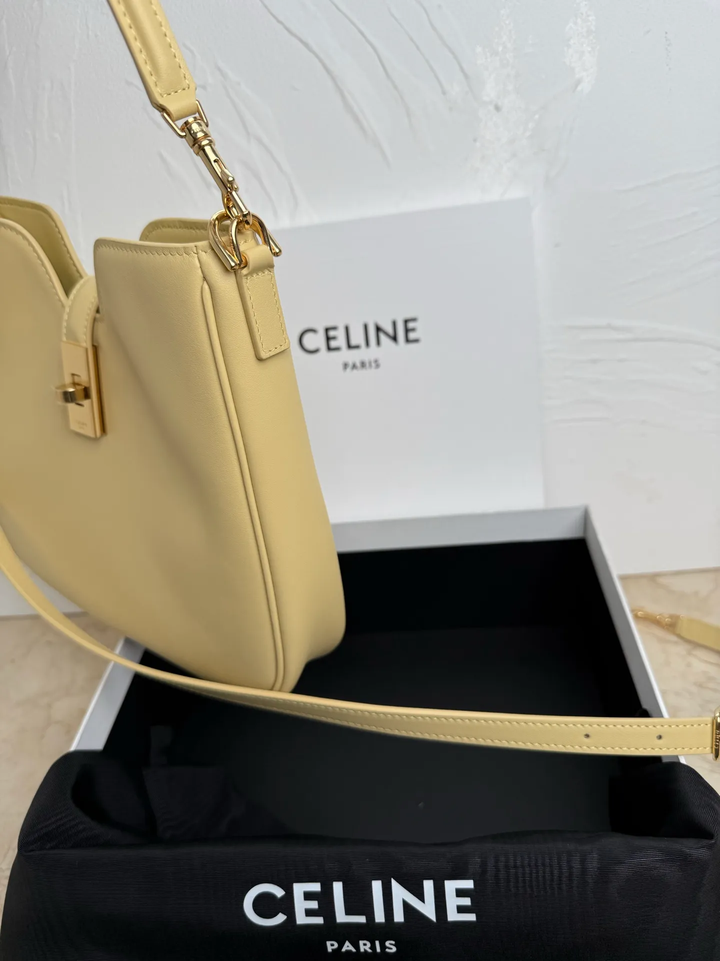 p1600 CAMILLE 16💓2025 New SOFT Small Smooth Cow Leather Handbag👜This model cannot fit larger smart tablets such as IPAD. Cow leather Sheep leather lining Hand carry, shoulder and crossbody Rotary lock closure 1 main compartment 1 inner zipper pocket 1 detachable hand/shoulder strap, length 8.6 inches (22 cm) 1 detachable and adjustable shoulder strap, 9.7 X 8.5 X 2 inches (24.5 X 21.5