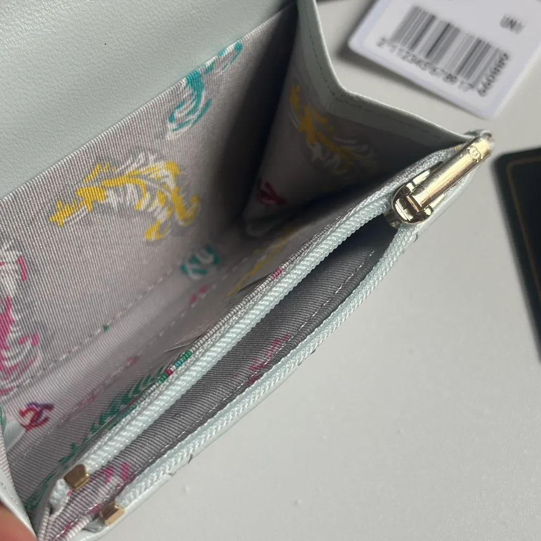 New product CH@NEL lambskin hijab card holder 💦 with new luogo, zipper compartment inside, original quality, exquisite details, model number AP8984, size 11*8.5*3cm 320💰