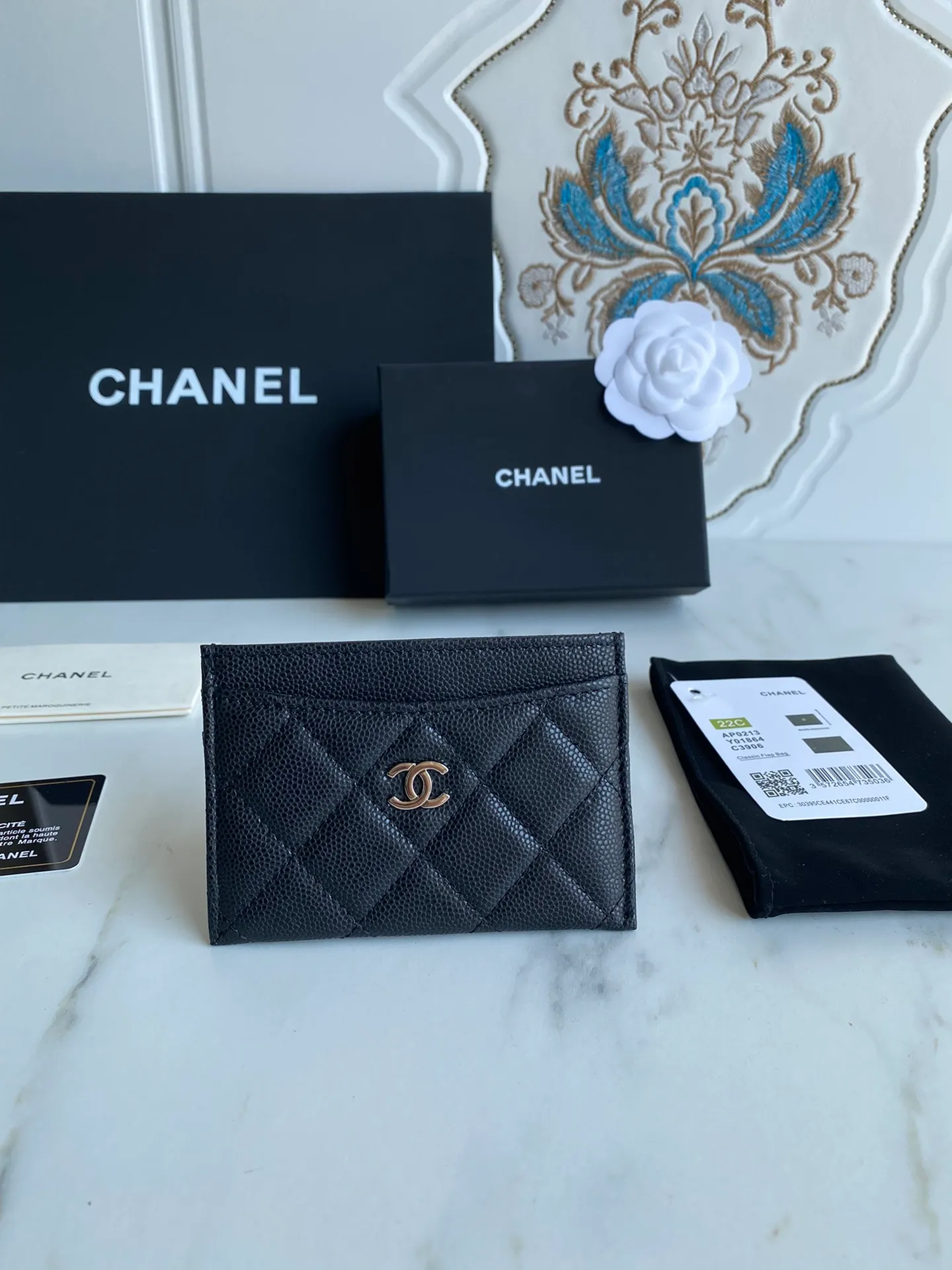 190💰【Original quality】【With serial code】CHANEL, classic card holder! Original quality, caviar small ball pattern series, classic series, exquisite details, full set of packaging, style number (AP426) 31510... size 11*7.5*1