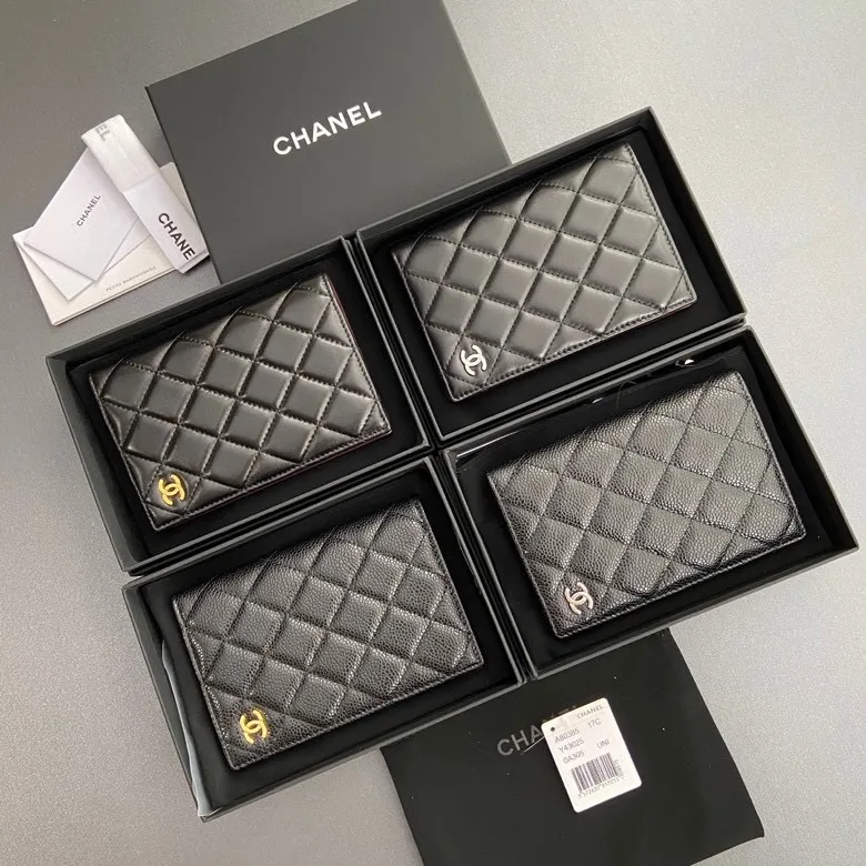 [Special grade hardware original leather] Xiaoxiang passport holder series, quilted with iconic metal logo No.: 80385 Combination picture