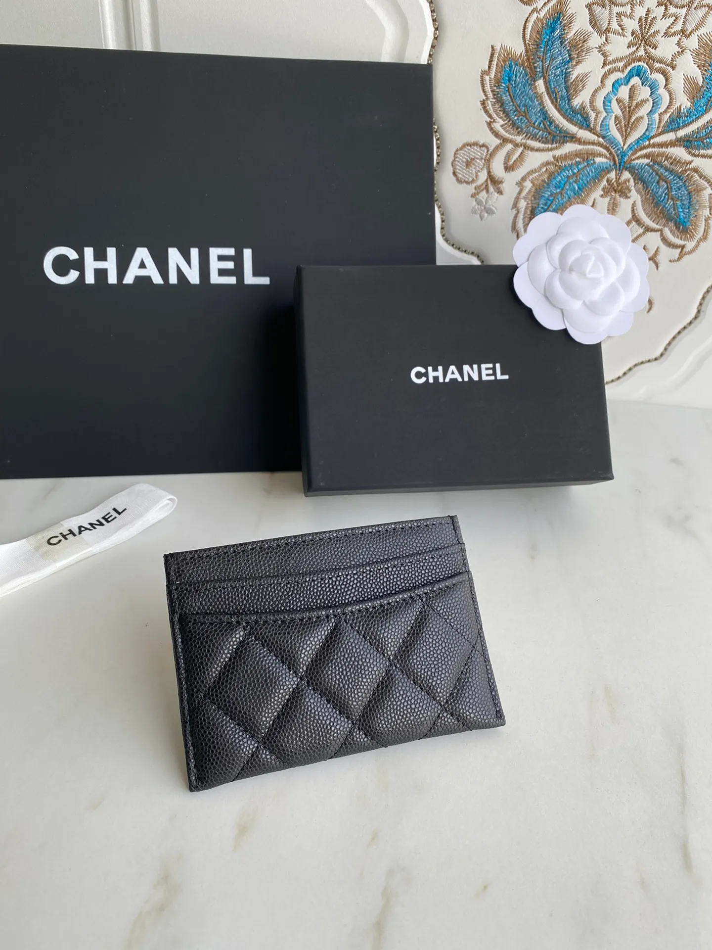 190💰【Original quality】【With serial code】CHANEL, classic card holder! Original quality, caviar small ball pattern series, classic series, exquisite details, full set of packaging, style number (AP426) 31510... size 11*7.5*1