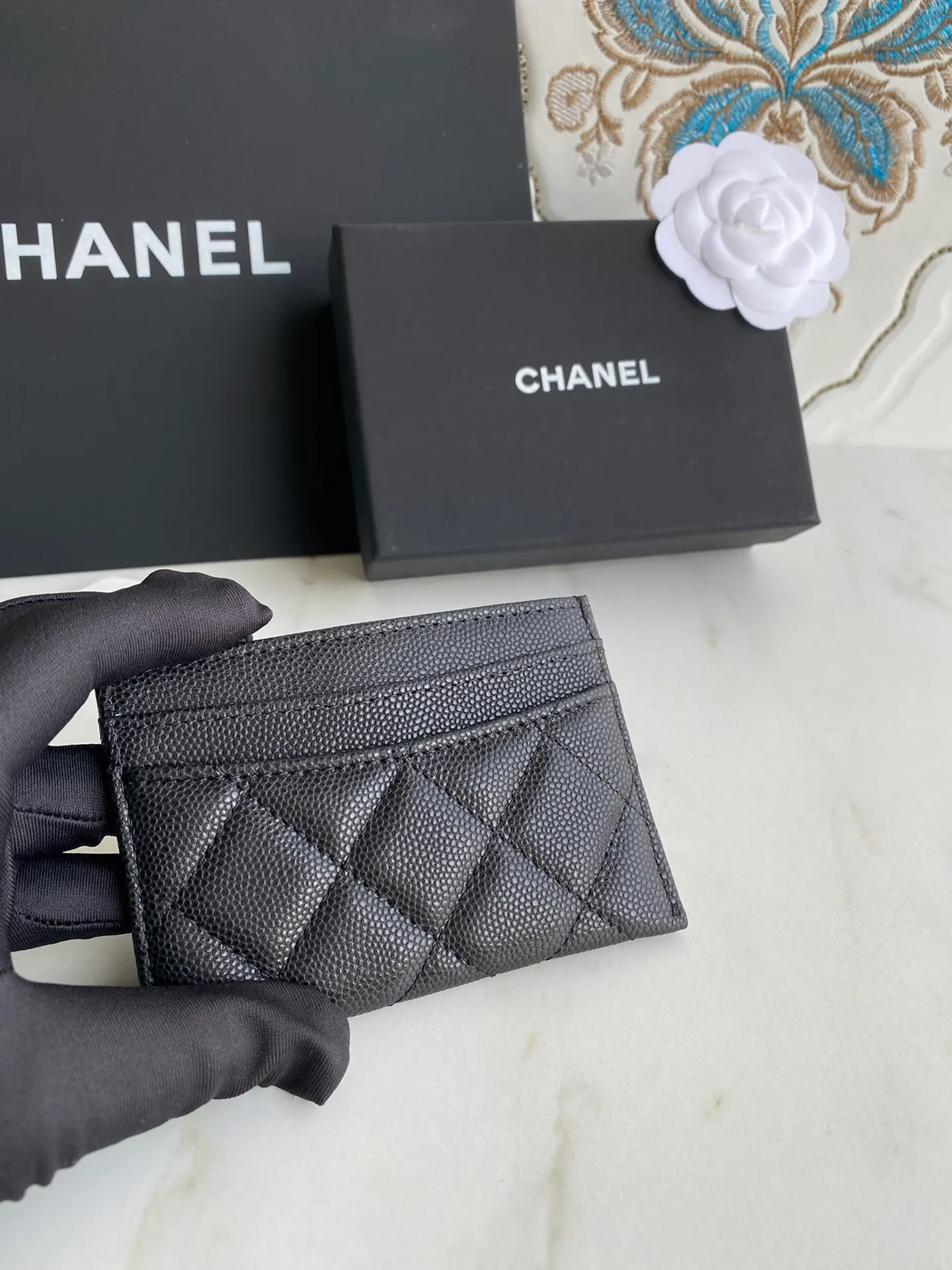 190💰【Original quality】【With serial code】CHANEL, classic card holder! Original quality, caviar small ball pattern series, classic series, exquisite details, full set of packaging, style number (AP426) 31510... size 11*7.5*1