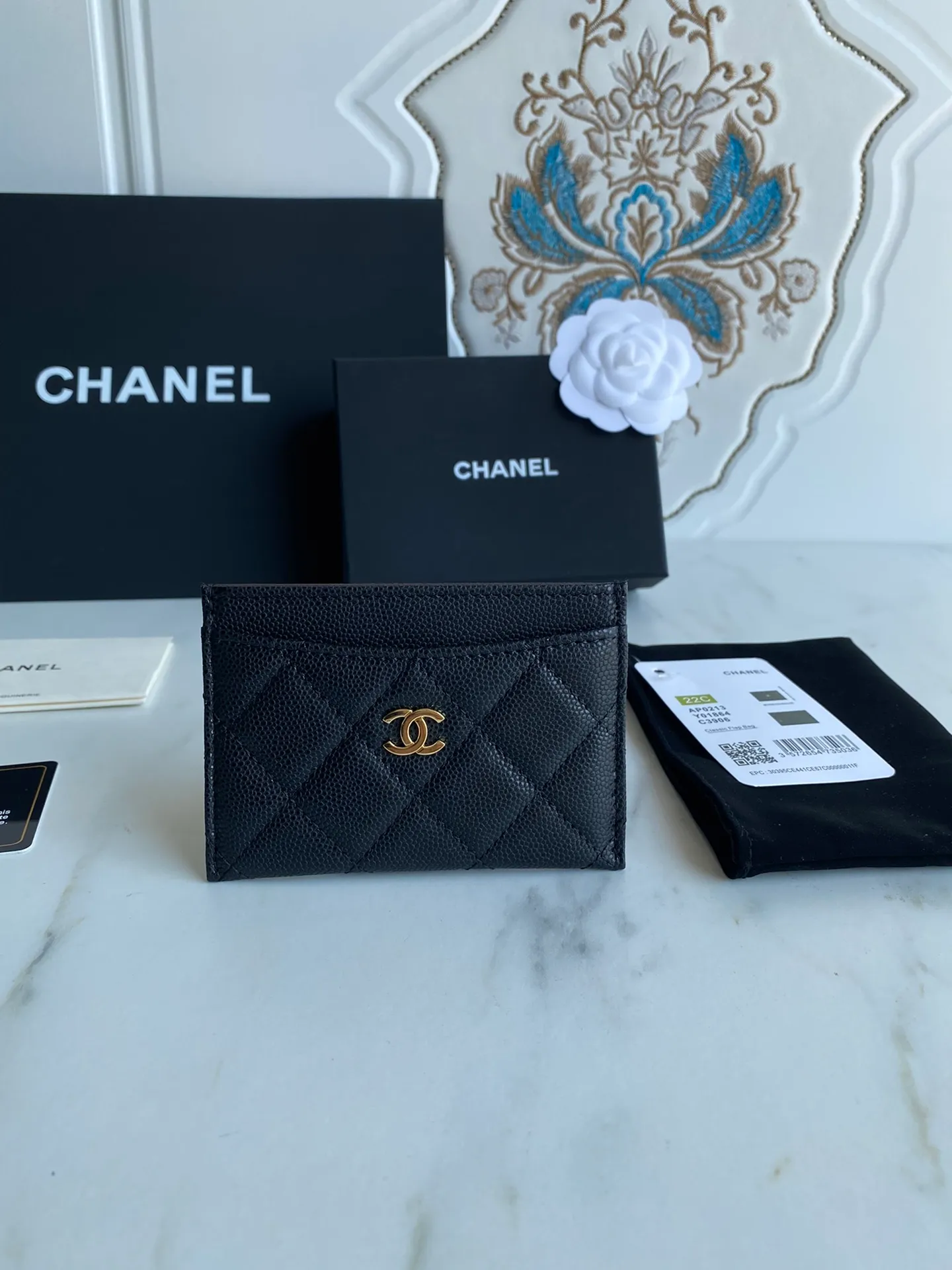 190💰【Original quality】【With serial code】CHANEL, classic card holder! Original quality, caviar small ball pattern series, classic series, exquisite details, full set of packaging, style number (AP426) 31510... size 11*7.5*1