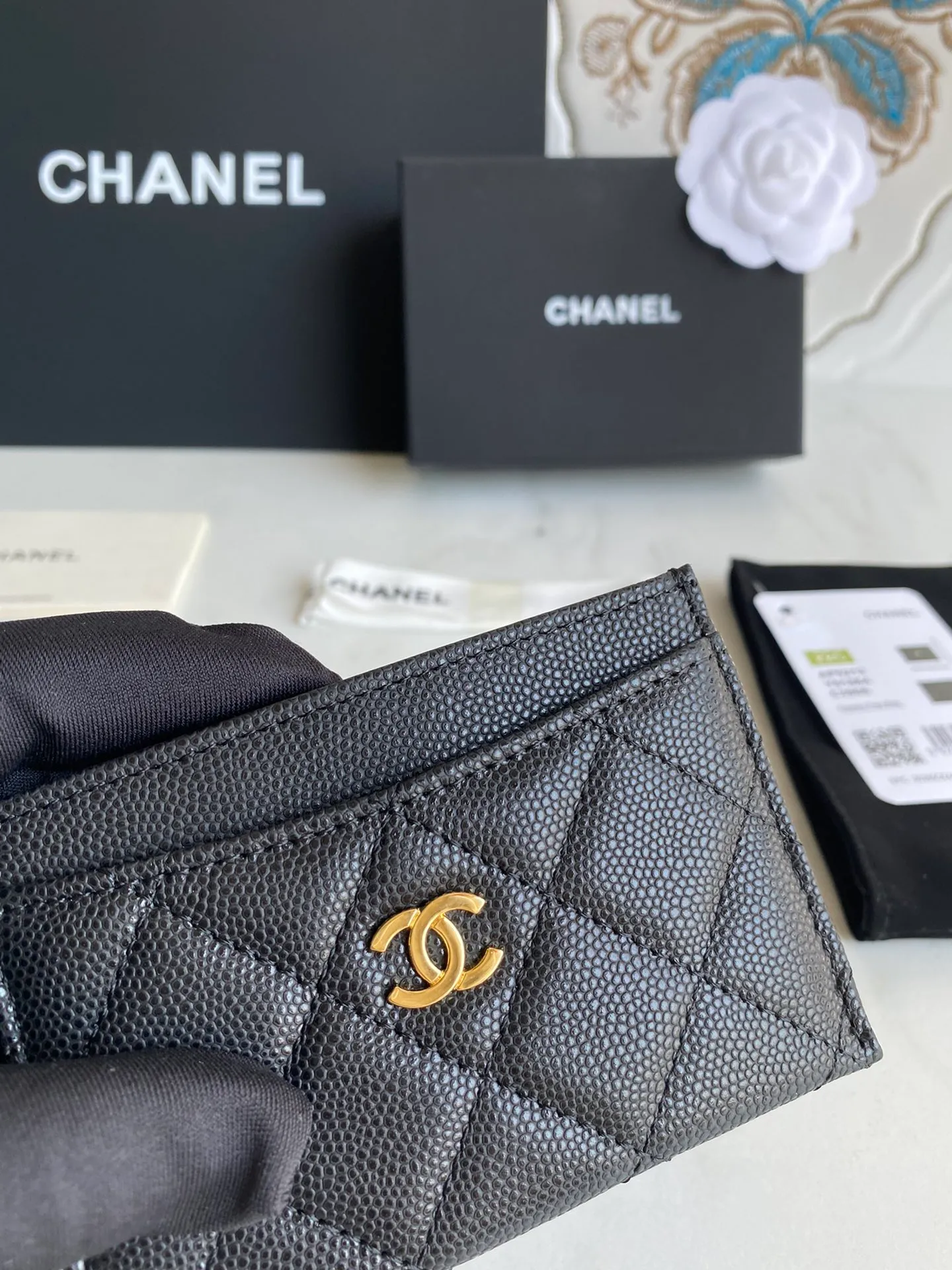 190💰【Original quality】【With serial code】CHANEL, classic card holder! Original quality, caviar small ball pattern series, classic series, exquisite details, full set of packaging, style number (AP426) 31510... size 11*7.5*1