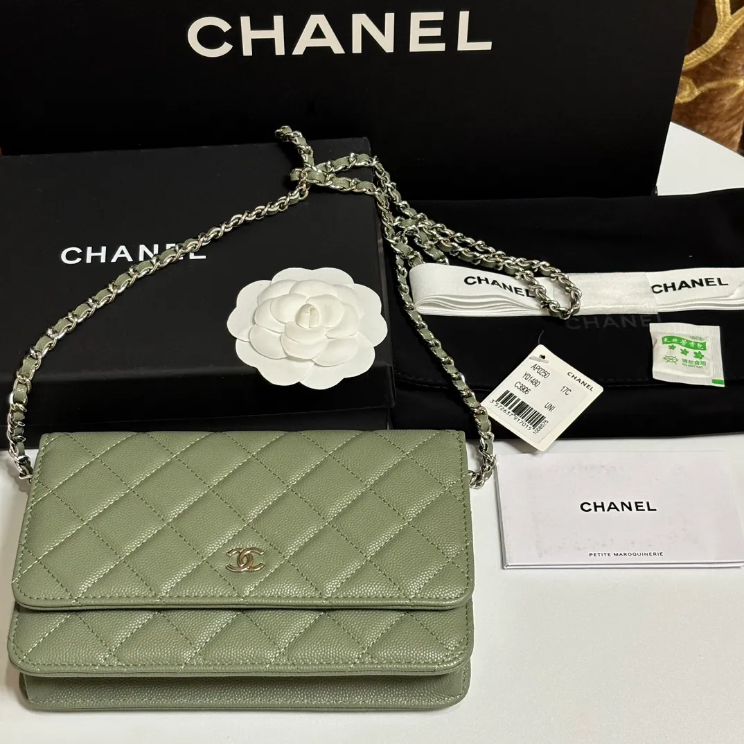 💰640 upgraded version of CHANE WOC chain bag💦Model number Ap500! ! ! Different from the previous classics, the current model uses suction buckles, which is more convenient.... One piece of leather to the end [Color] [Color] [Color] Top leather hardware, original quality! The details are so beautiful and the complete package! Size 19.5*12*3.5cm