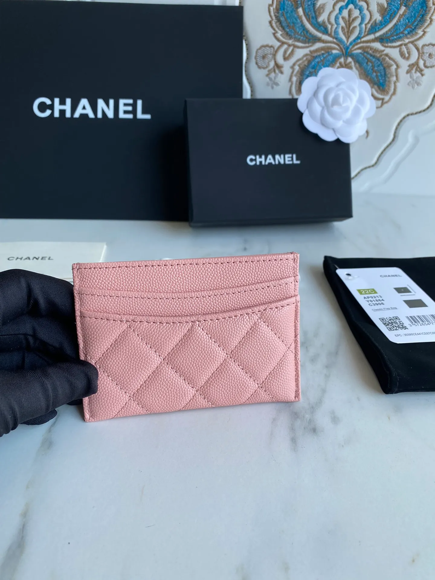 190💰【Original quality】【With serial code】CHANEL, classic card holder! Original quality, caviar small ball pattern series, classic series, exquisite details, full set of packaging, style number (AP426) 31510... size 11*7.5*1