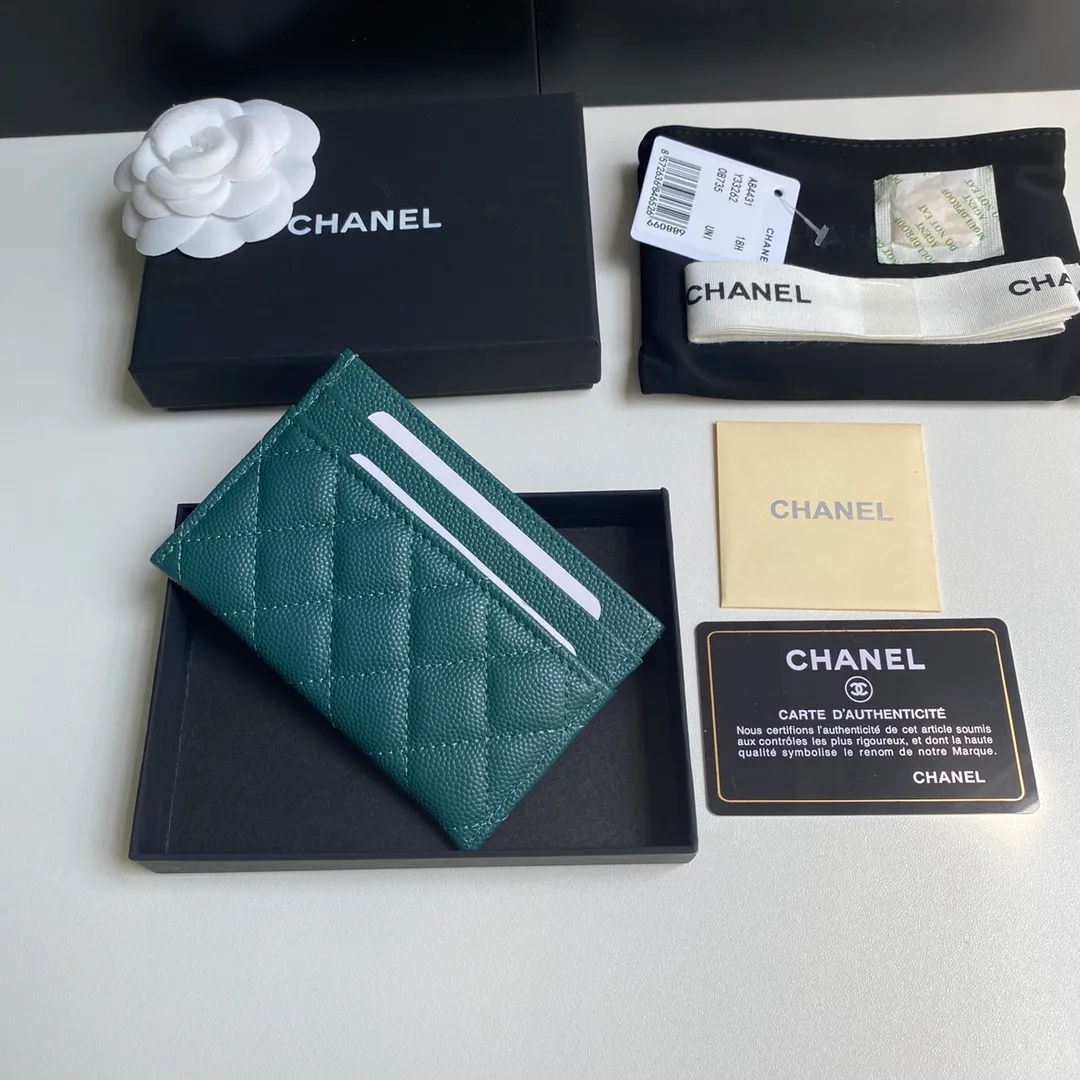 220💰 [Original order quality] [Delivery packaging] CHANEL, original order quality, leboy card holder 💦 style number A84431 top leather hardware, beautiful details, complete package! Size 11*7.5*1.