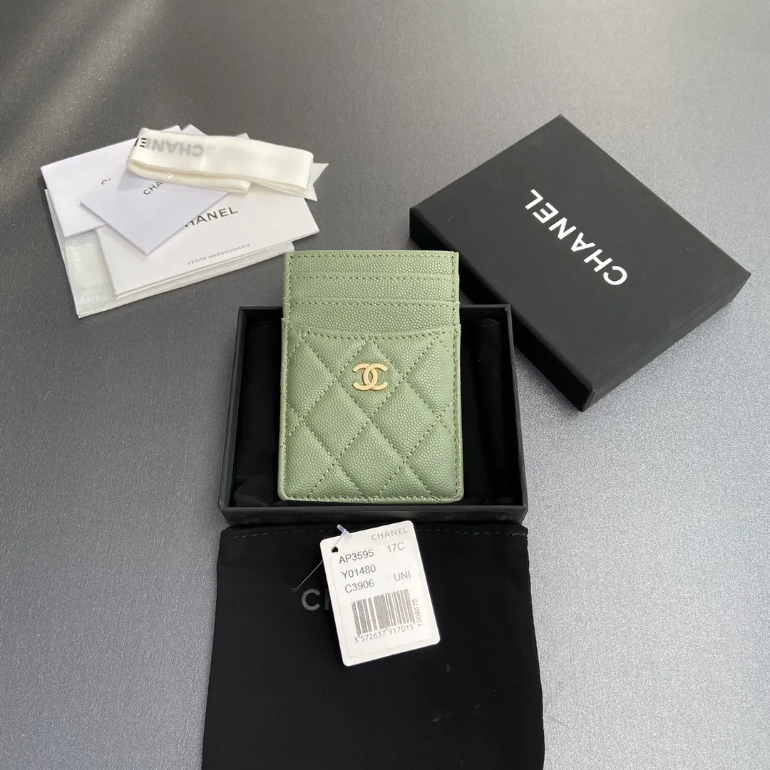[Special grade hardware original leather] ¥260 Small Xiang card holder series No.: 3595 Greek green.