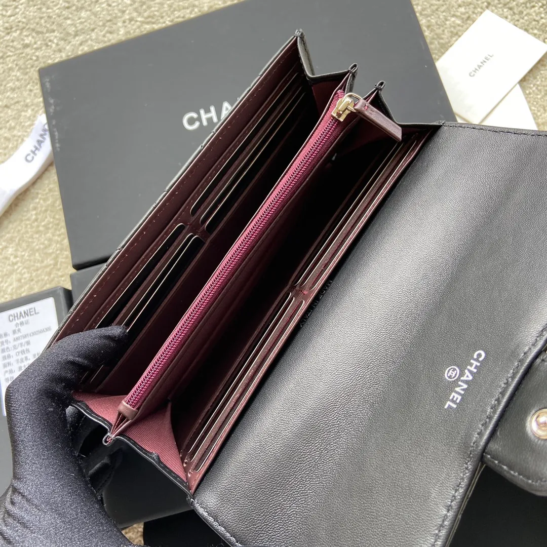 460💰Xiaoxiang imported Italian lambskin Item number: A80758 Size: w19×h10.5×3cm Color: black lambskin silver steel mark