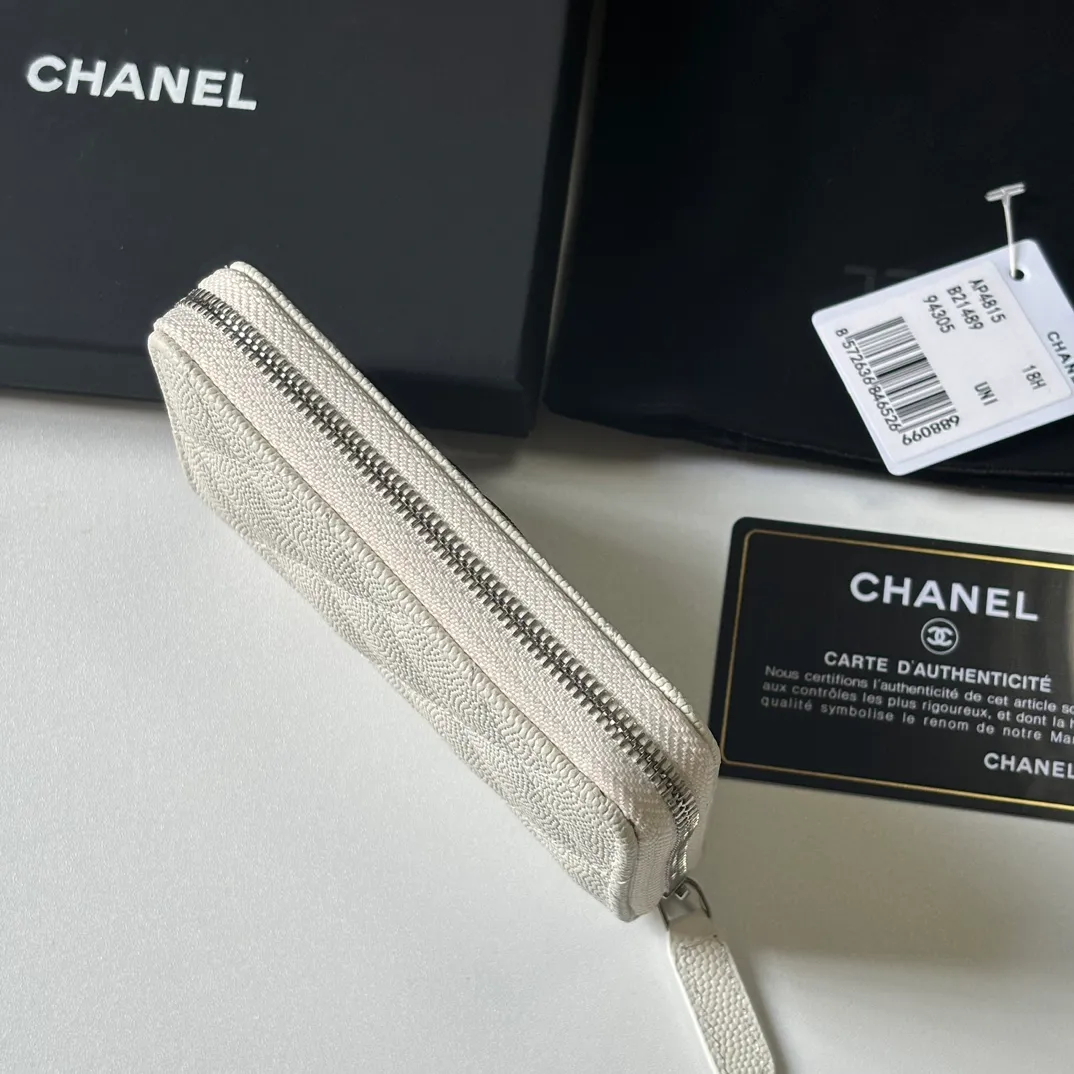 360💰 New product ❤️❤️❤️CH@NEL small zipper card holder💦 with new luogo, zipper compartment inside, original quality, beautiful details, model number AP9630, size 11*7.5*2cm
