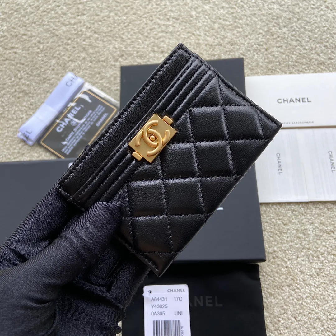 220💰Xiaoxiang imported Italian lambskin Item number: A84431 Size: w11×h7.5 Color: black lambskin gold steel mark
