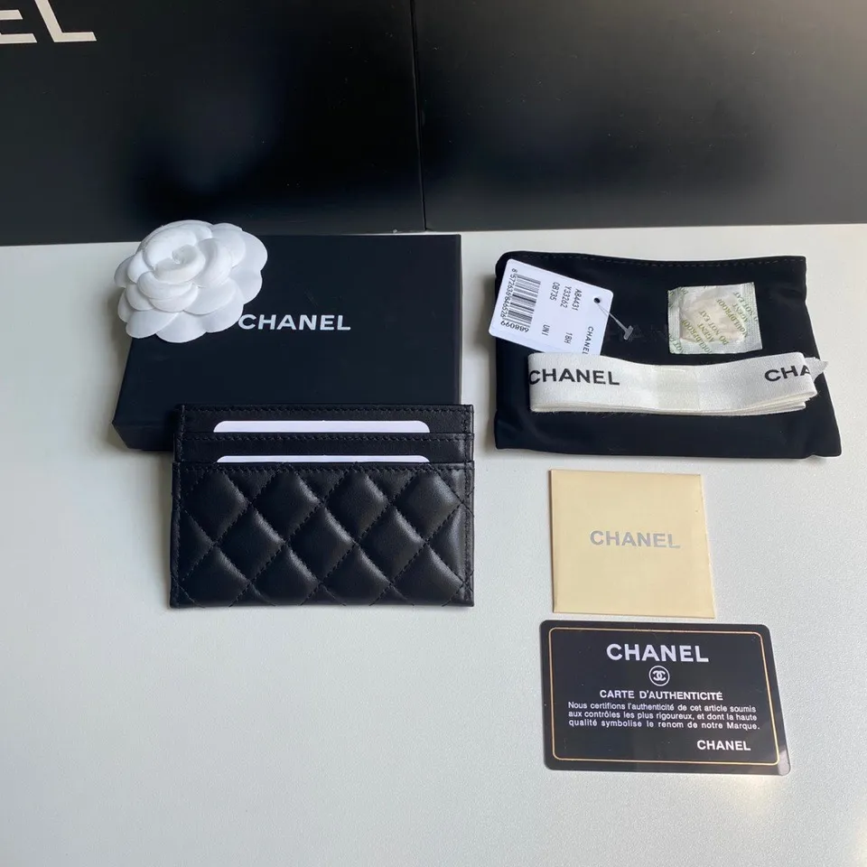 220💰 [Original order quality] [Delivery packaging] CHANEL, original order quality, leboy card holder 💦 style number A84431 top leather hardware, beautiful details, complete package! Size 11*7.5*1.