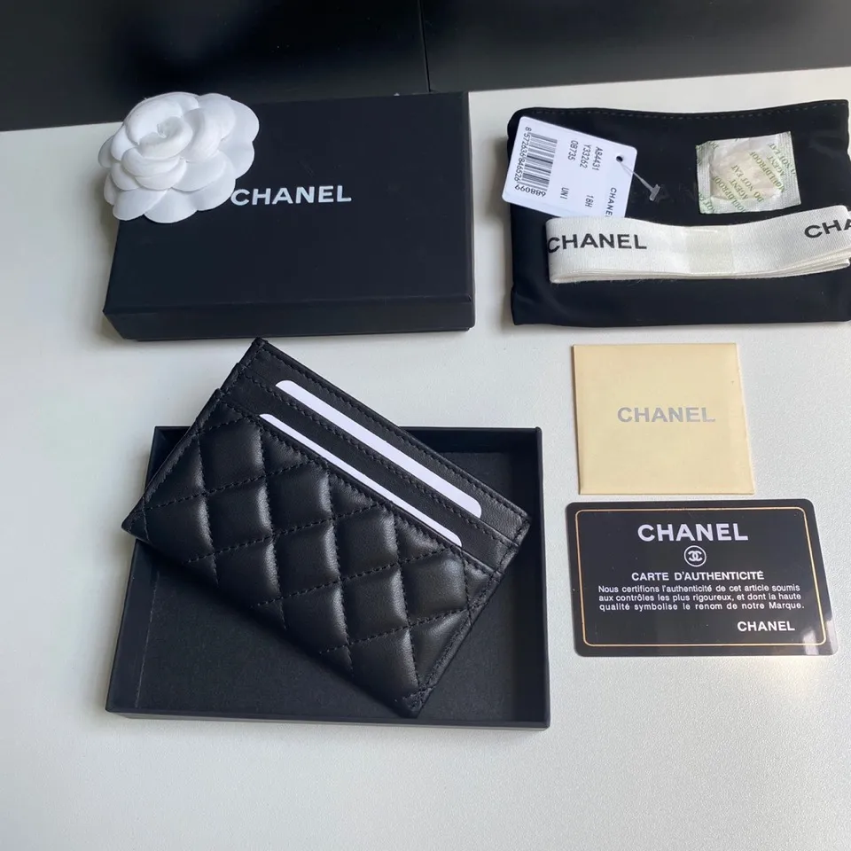 220💰 [Original order quality] [Delivery packaging] CHANEL, original order quality, leboy card holder 💦 style number A84431 top leather hardware, beautiful details, complete package! Size 11*7.5*1.