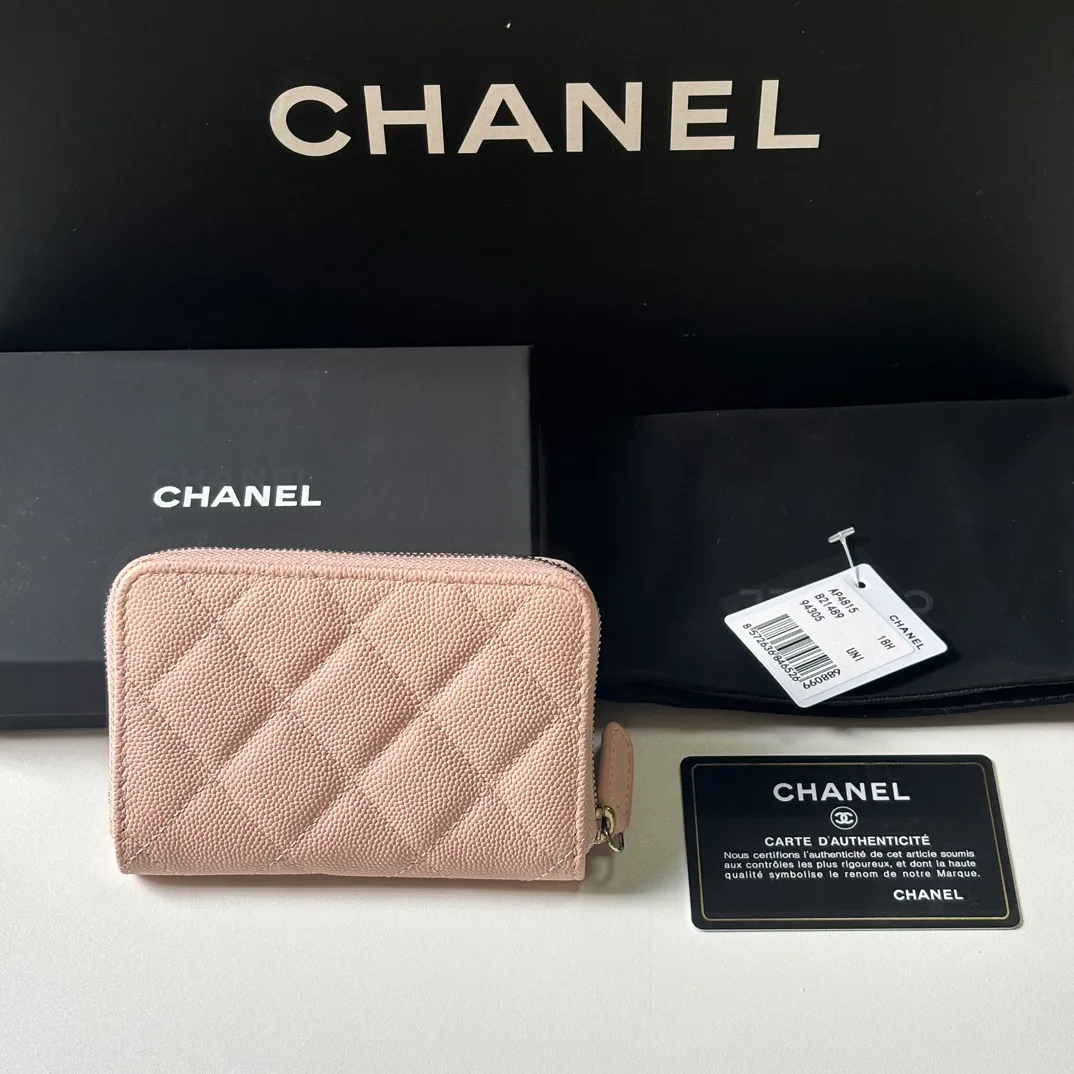 360💰 New product ❤️❤️❤️CH@NEL small zipper card holder💦 with new luogo, zipper compartment inside, original quality, beautiful details, model number AP9630, size 11*7.5*2cm