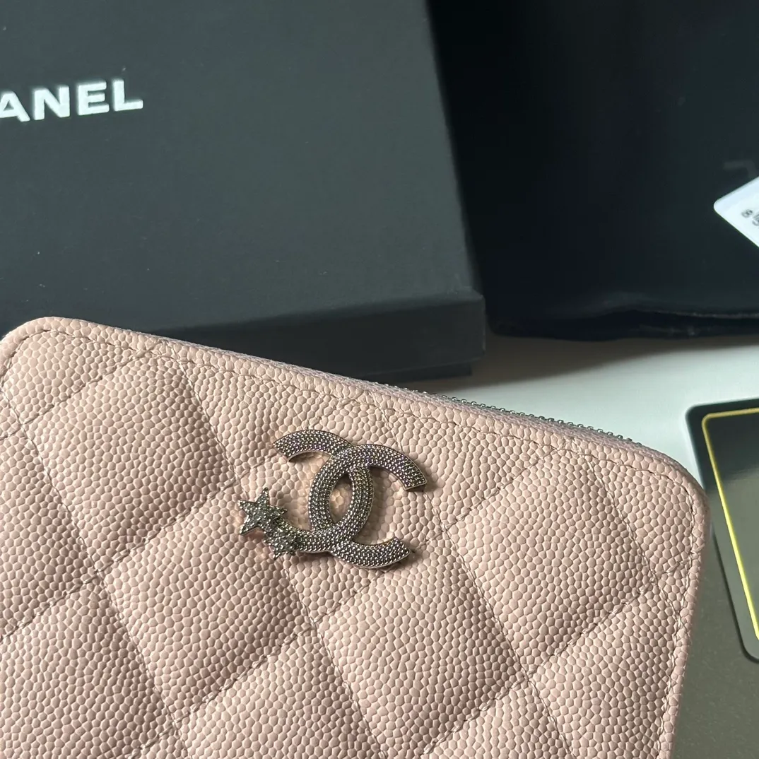 360💰 New product ❤️❤️❤️CH@NEL small zipper card holder💦 with new luogo, zipper compartment inside, original quality, beautiful details, model number AP9630, size 11*7.5*2cm