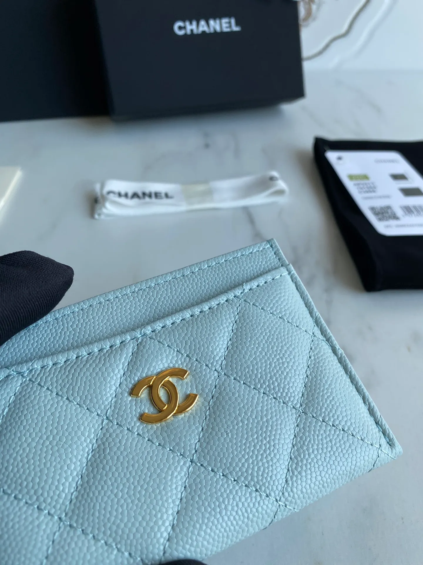 190💰【Original quality】【With serial code】CHANEL, classic card holder! Original quality, caviar small ball pattern series, classic series, exquisite details, full set of packaging, style number (AP426) 31510... size 11*7.5*1