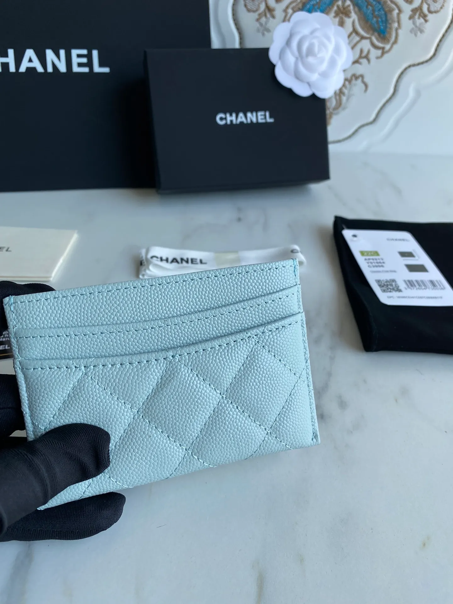 190💰【Original quality】【With serial code】CHANEL, classic card holder! Original quality, caviar small ball pattern series, classic series, exquisite details, full set of packaging, style number (AP426) 31510... size 11*7.5*1