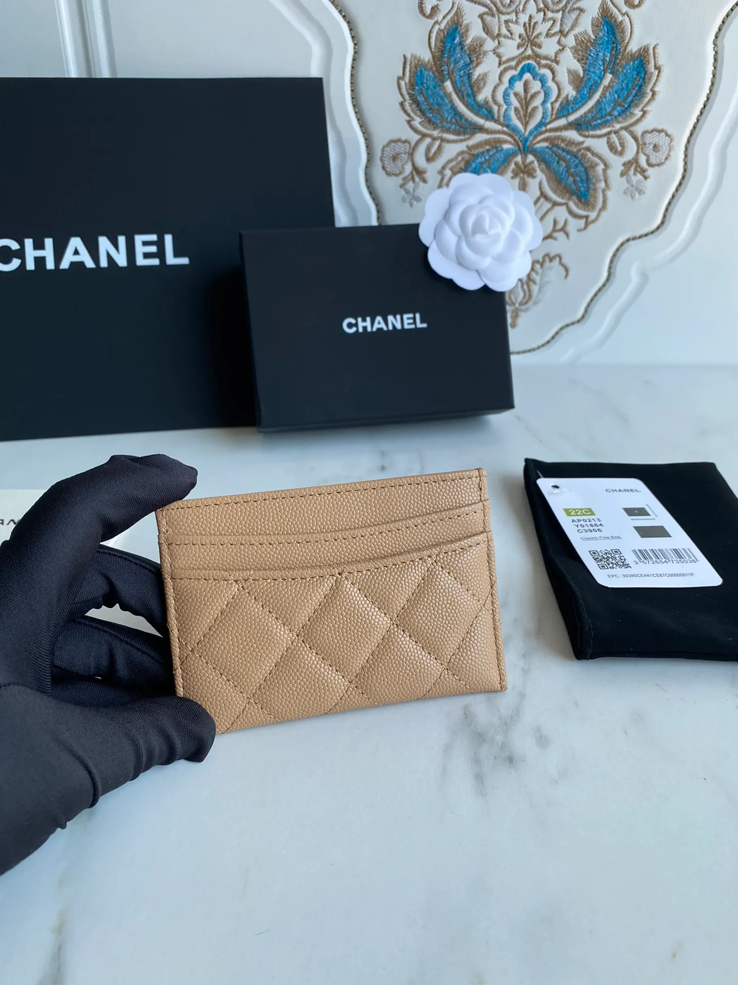 190💰【Original quality】【With serial code】CHANEL, classic card holder! Original quality, caviar small ball pattern series, classic series, exquisite details, full set of packaging, style number (AP426) 31510... size 11*7.5*1