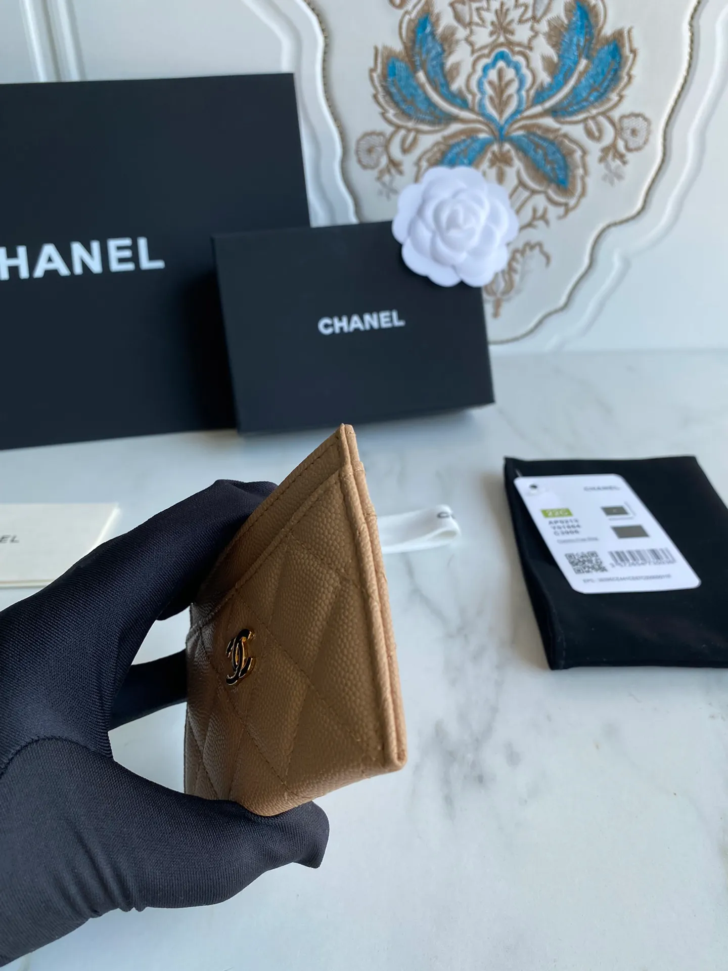 190💰【Original quality】【With serial code】CHANEL, classic card holder! Original quality, caviar small ball pattern series, classic series, exquisite details, full set of packaging, style number (AP426) 31510... size 11*7.5*1