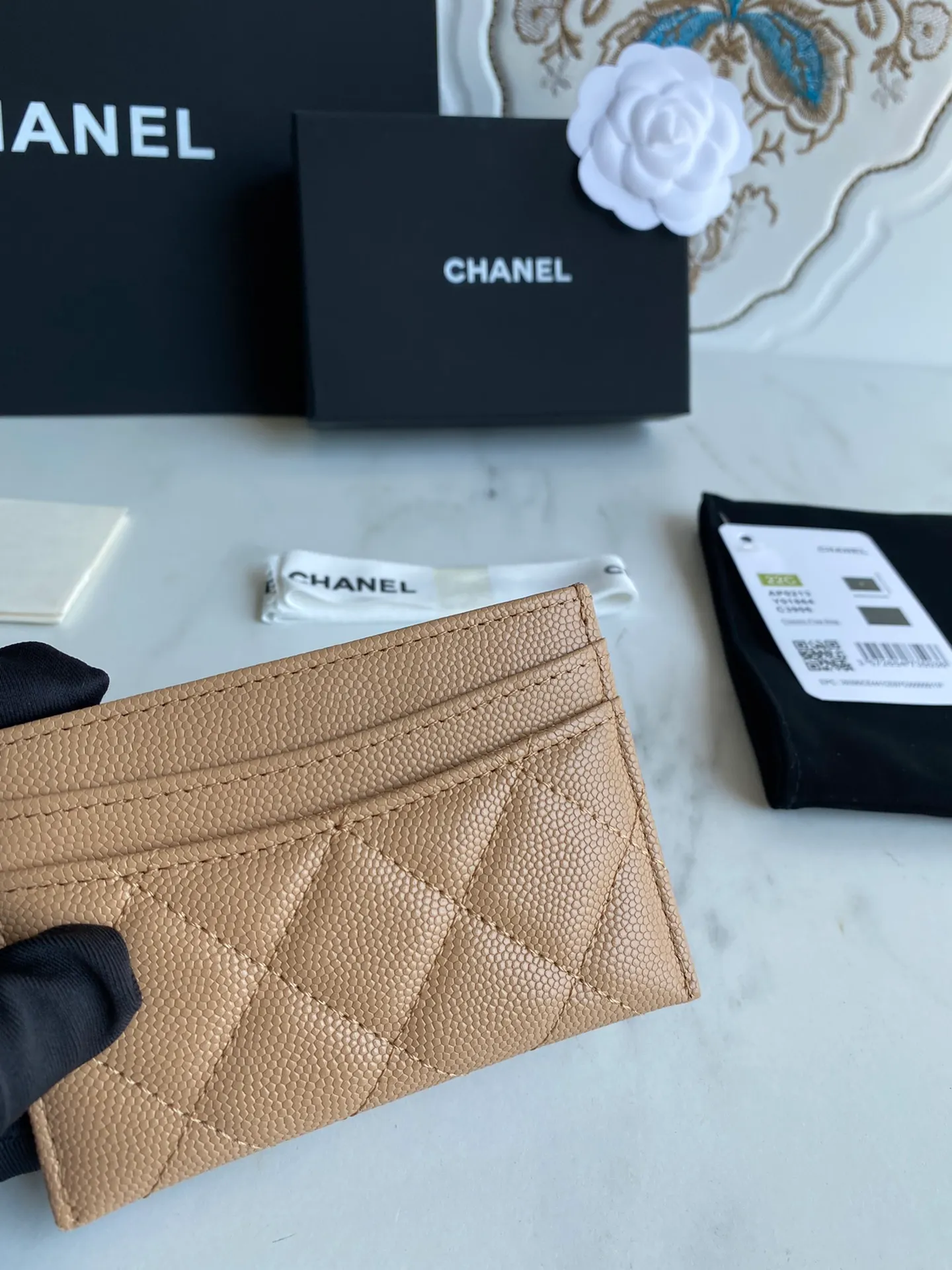 190💰【Original quality】【With serial code】CHANEL, classic card holder! Original quality, caviar small ball pattern series, classic series, exquisite details, full set of packaging, style number (AP426) 31510... size 11*7.5*1