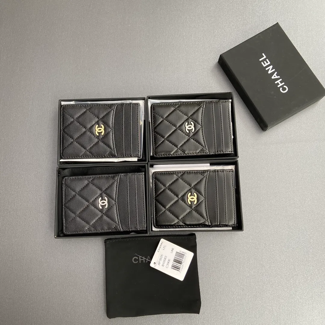 [Special grade hardware original leather] Xiaoxiang card holder series quilted card holder with iconic metal logo No.: 3595